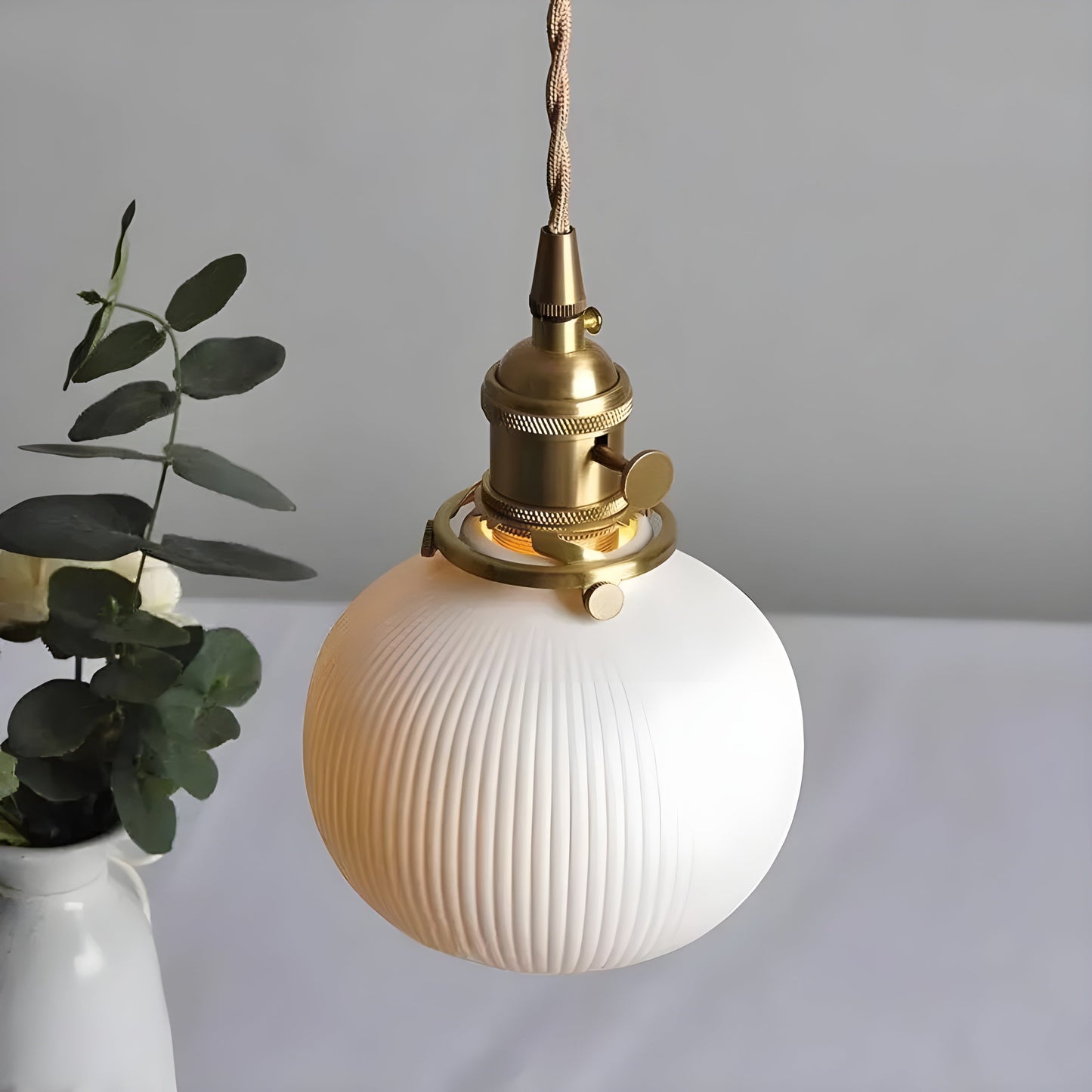 HarmonyGlow Light - Vintage-Keramik-Glas-Pendelleuchte