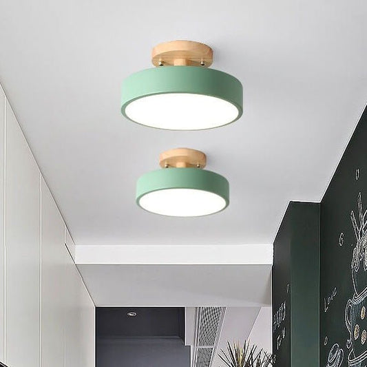 Skandinavischer Stil Runde LED Semi-Einbau-Deckenleuchte
