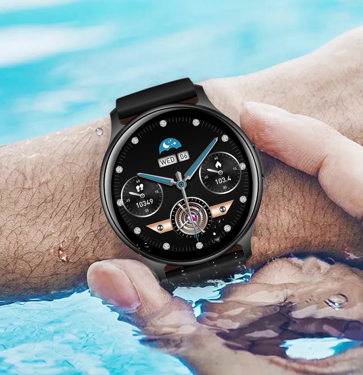 Smartwatch mit Bluetooth & Fitness-Tracking – 100+ Sportmodi, Gesundheitsüberwachung & IP68 Wasserdicht