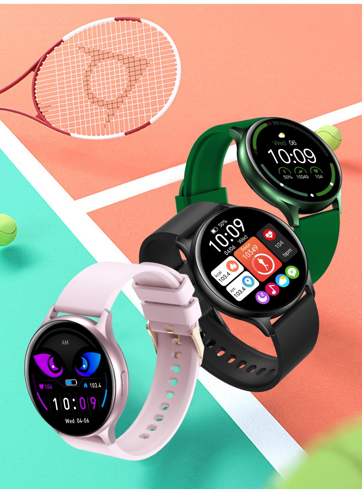 Smartwatch mit Bluetooth & Fitness-Tracking – 100+ Sportmodi, Gesundheitsüberwachung & IP68 Wasserdicht