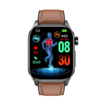 Smartwatch mit EKG‑Funktion, Blutzucker‑ und Blutdruckmessung – Gesundheitsmonitor im Wearable