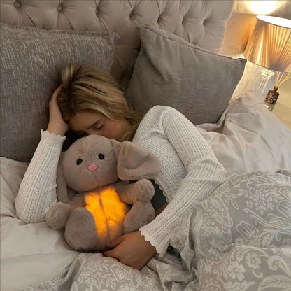 Beruhigender Kuschel-Hase – Atmendes Plüschtier gegen Einschlafprobleme & Trennungsangst