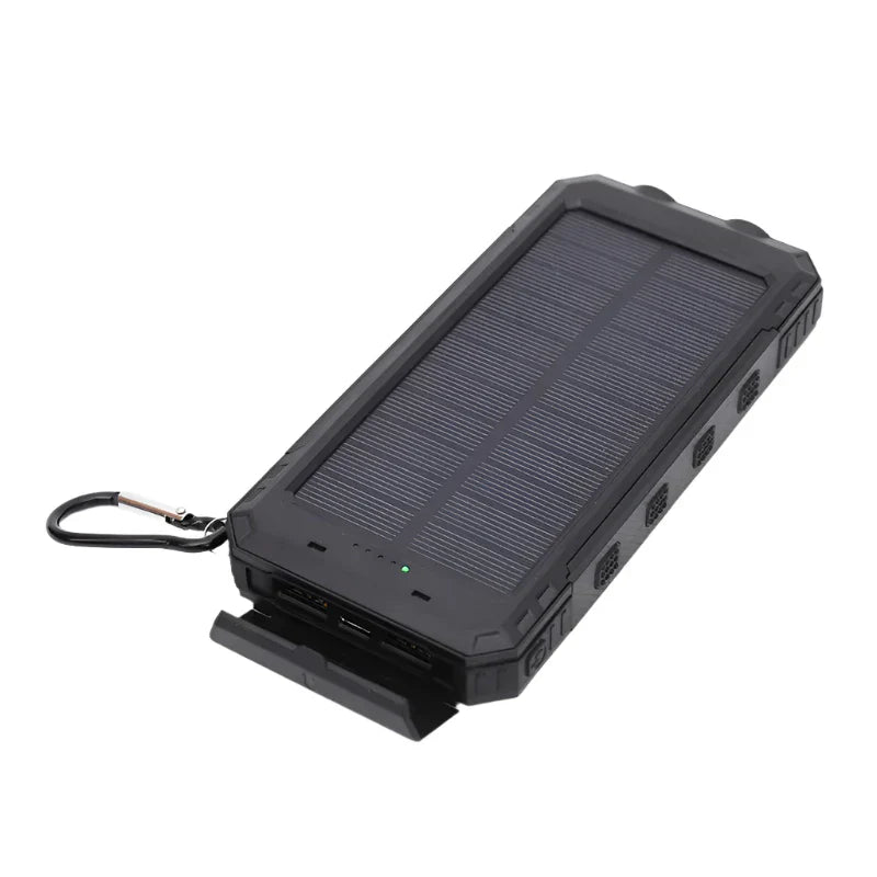 Solar Powerbank mit 20.000mAh & LED-Taschenlampe – Outdoor Ladegerät mit USB/USB-C & Solarpanel für Notfälle & Abenteuer