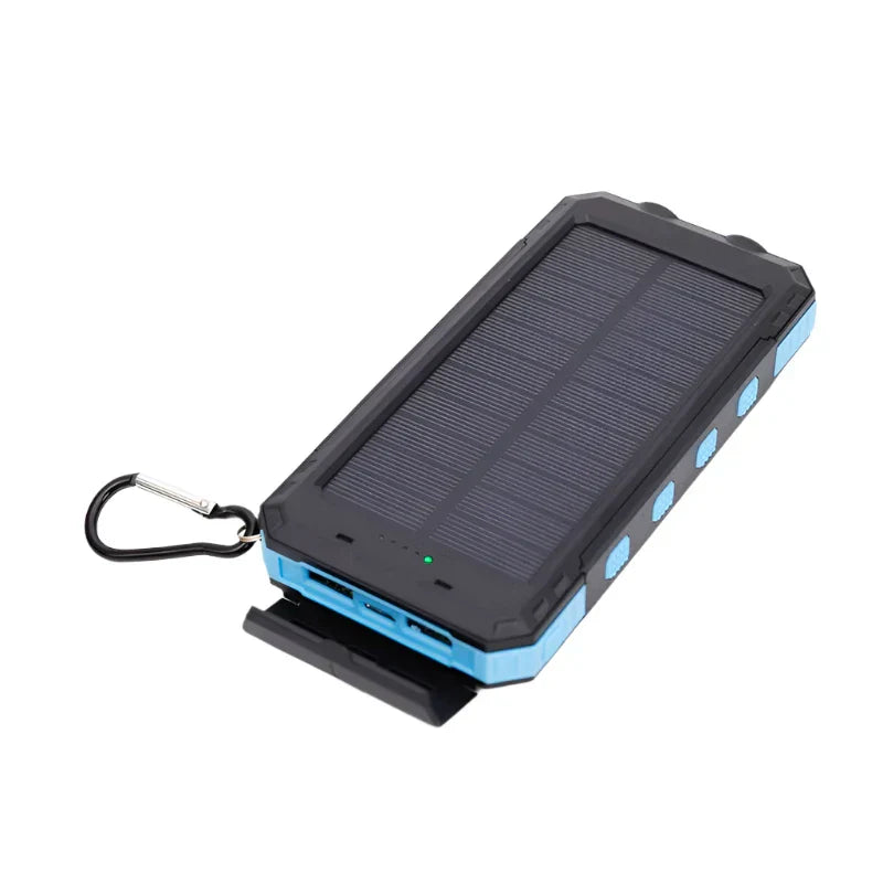 Solar Powerbank mit 20.000mAh & LED-Taschenlampe – Outdoor Ladegerät mit USB/USB-C & Solarpanel für Notfälle & Abenteuer