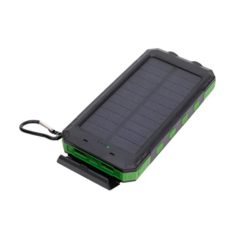 Solar Powerbank mit 20.000mAh & LED-Taschenlampe – Outdoor Ladegerät mit USB/USB-C & Solarpanel für Notfälle & Abenteuer