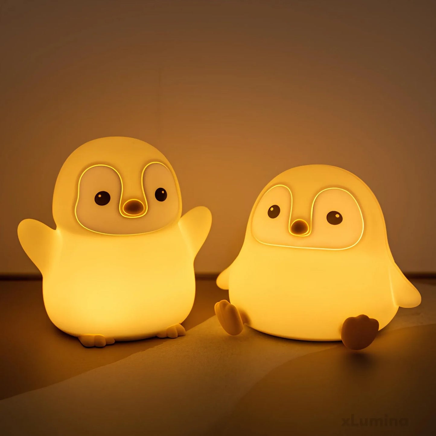 Squishy Silikon-Pinguin LED Nachtlicht
