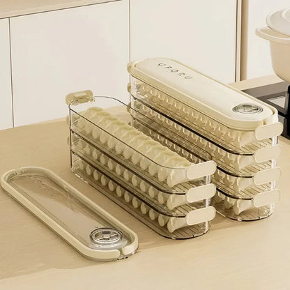 Stapelfähige Frischhaltebox mit Deckel – Mehrlagiger Lebensmittelbehälter für Tiefkühlkost, Gemüse & Snacks