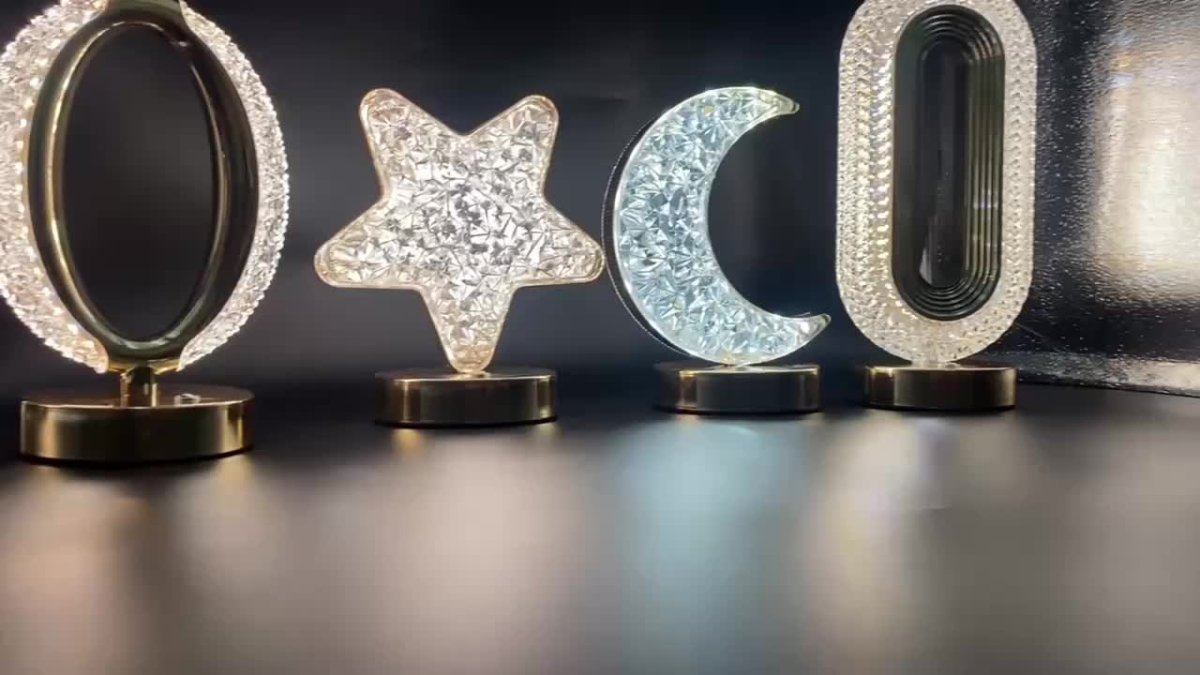 LumiCristal - Dimmbare Kristall-Tischlampe mit Touch-Bedienung