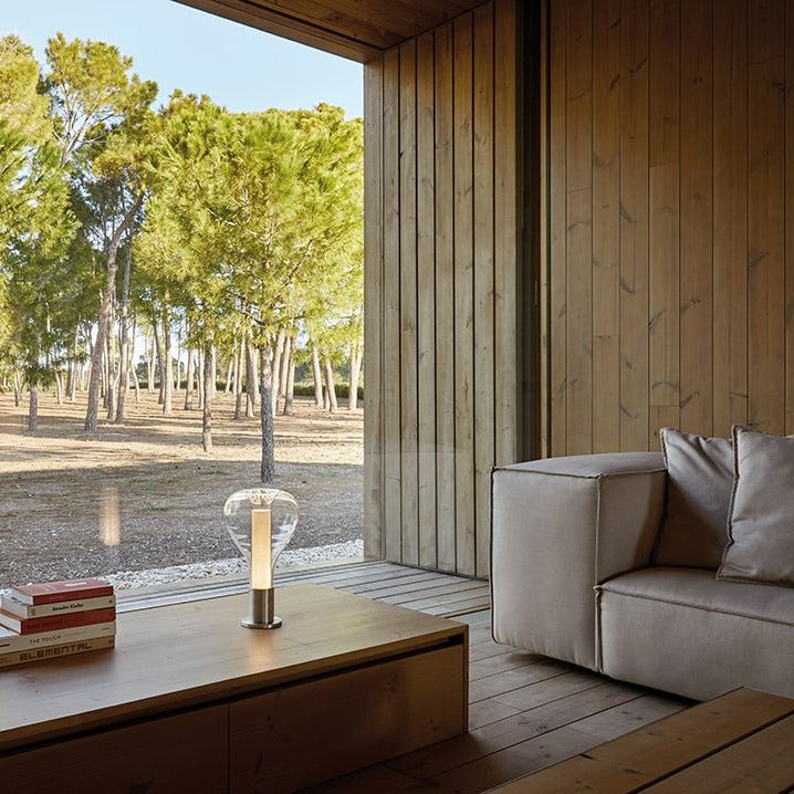 Lava Art LED Tischleuchte – Glasdesign mit Lavaeffekt, kunstvolle Lichtstimmung, Ø22 cm