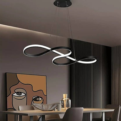 Moderner LED Acryl Kronleuchter – Dimmbare und Höhenverstellbare Pendelleuchte für Esszimmer und Wohnzimmer