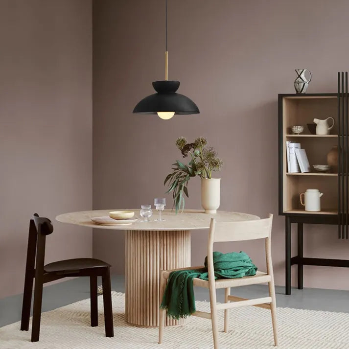 Moderne Pendelleuchte im Skandinavischen Stil – Schwarz-Gold Hängelampe für Esszimmer, Küche & Wohnzimmer