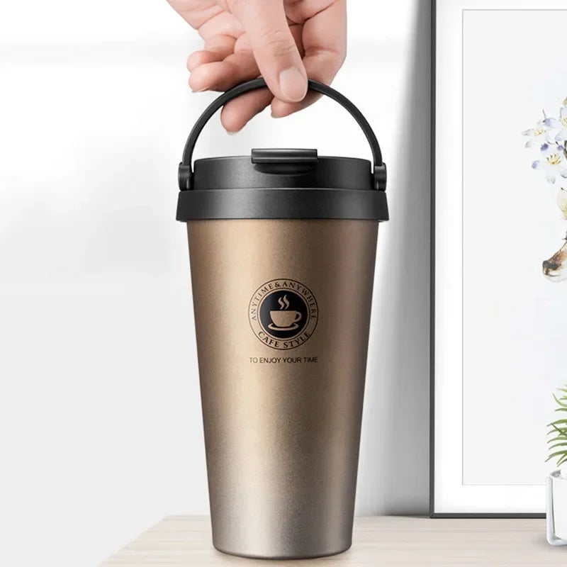 Isolierter Edelstahl Coffee Mug 500ml – Auslaufsicherer Thermobecher für unterwegs