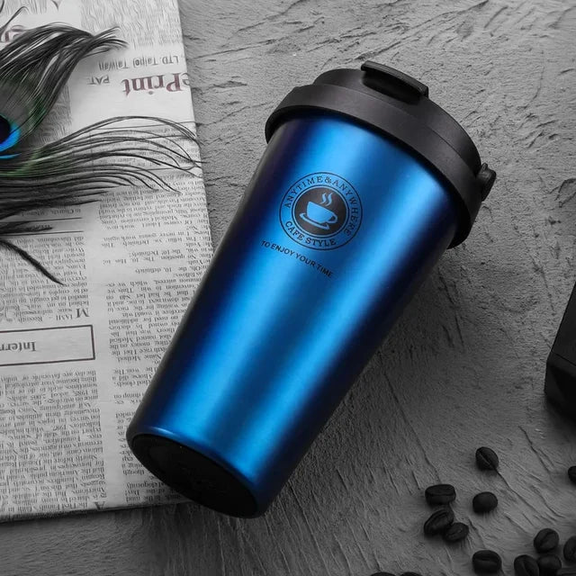 Isolierter Edelstahl Coffee Mug 500ml – Auslaufsicherer Thermobecher für unterwegs