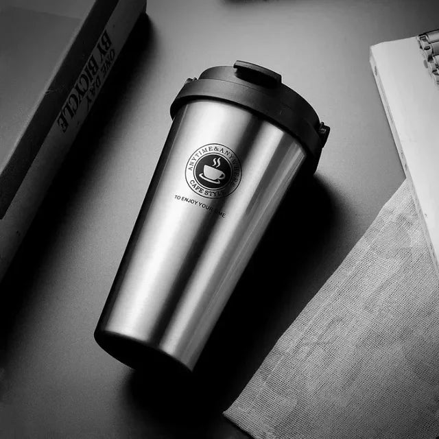 Isolierter Edelstahl Coffee Mug 500ml – Auslaufsicherer Thermobecher für unterwegs