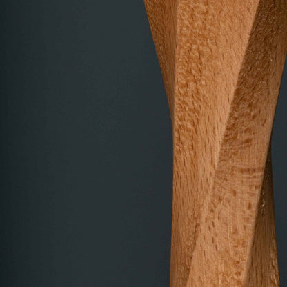 Moderne Holz-Tischlampe mit Stoffschirm - Minimalistische Tischleuchte aus Naturholz, warmes Licht für Wohnzimmer & Schlafzimmer – Skandinavisches Design