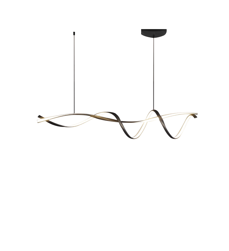 Moderne LED Pendelleuchte für Esszimmer & Wohnzimmer – Wellenförmiges Design, Dimmbar & Höhenverstellbar, Warmweißes Licht