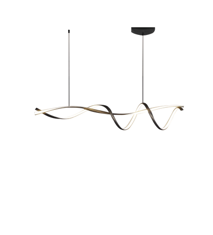 Moderne LED Pendelleuchte für Esszimmer & Wohnzimmer – Wellenförmiges Design, Dimmbar & Höhenverstellbar, Warmweißes Licht