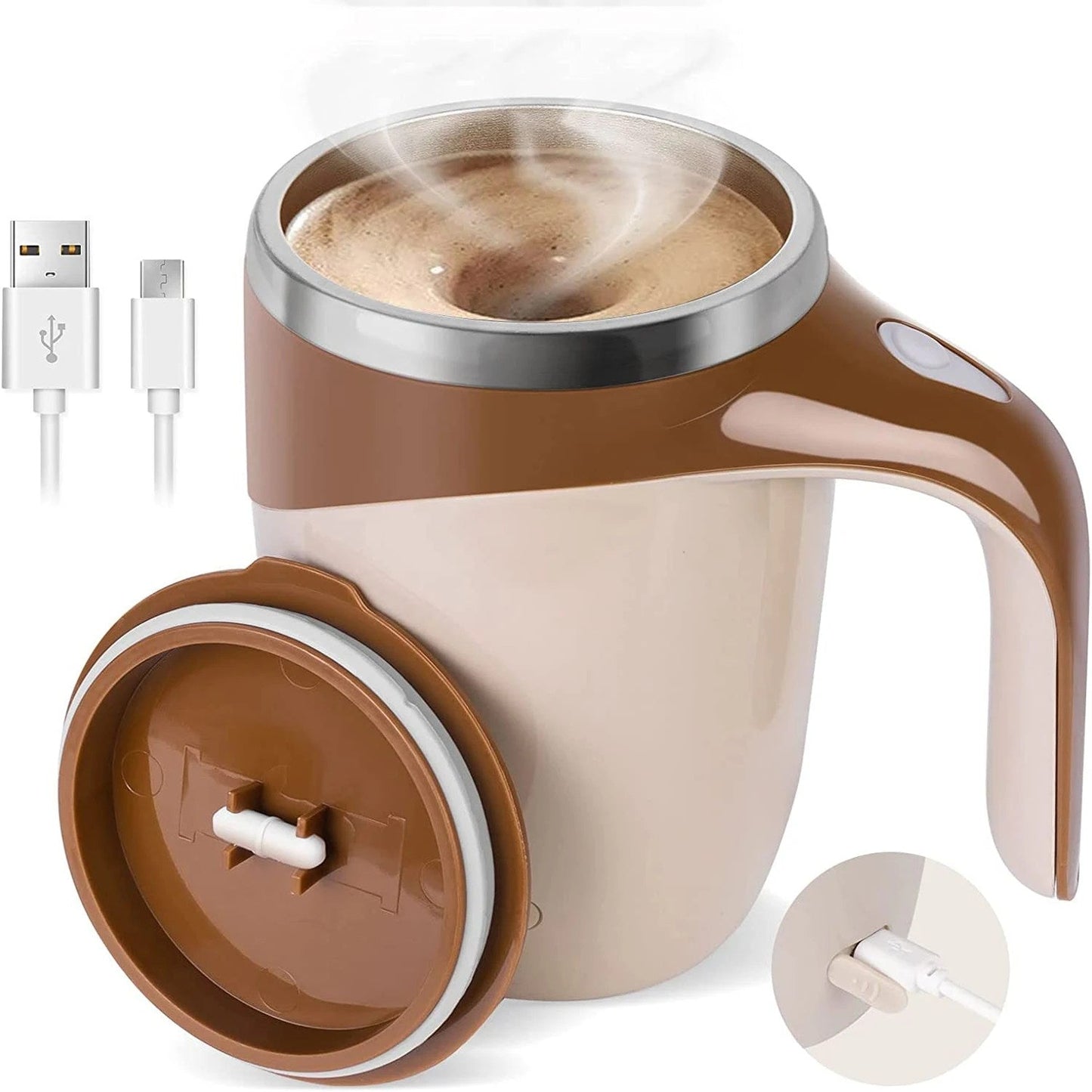 Selbstumrührender Becher – Automatischer Magnet-Rührbecher mit USB-Aufladung, 380ml