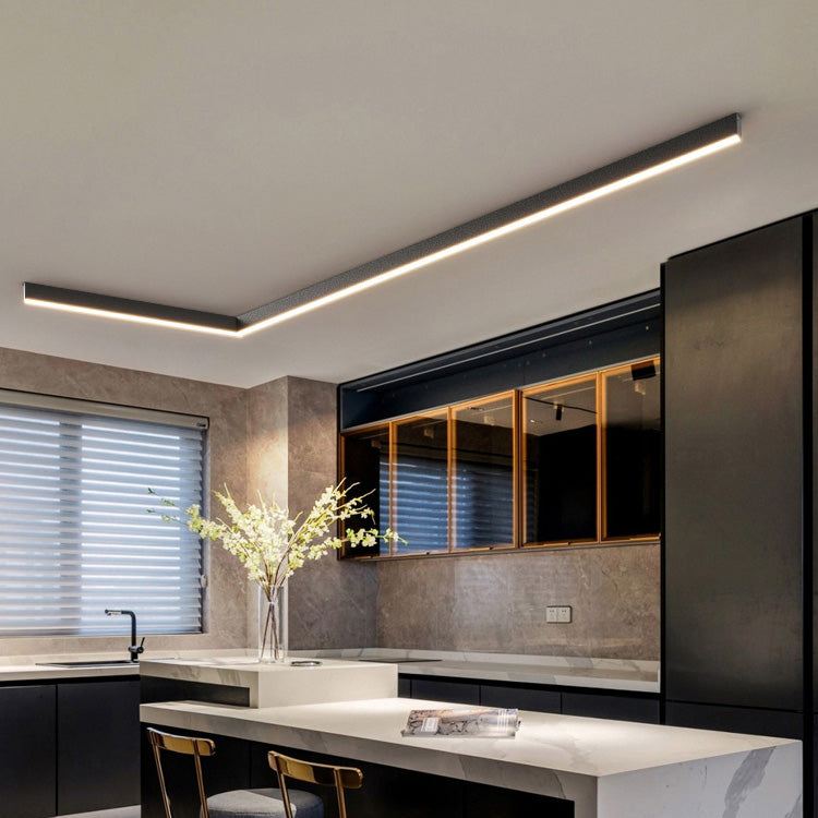 Moderne LED Deckenleuchte im minimalistischen Design – Schlanke Lichtleiste für Wohnzimmer, Büro & Flur