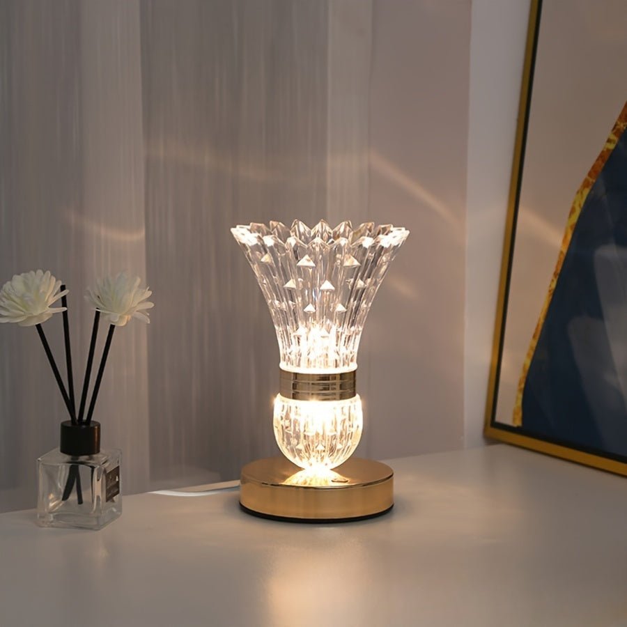 LumiVase - LED Kristall Tischlampe mit Dimmbarer Stimmung