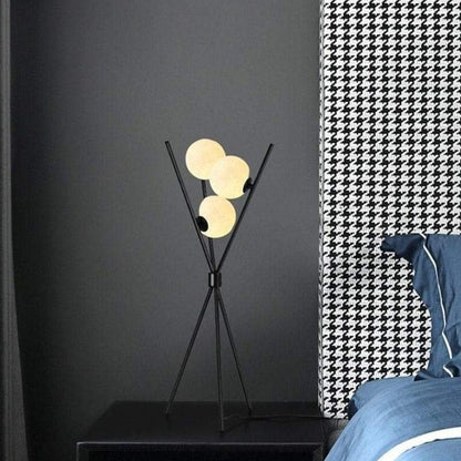 Design Tischlampe mit Kugel-Leuchten – Minimalistische LED Lampe im Skandi-Stil für Wohnzimmer, Büro & Schlafzimmer