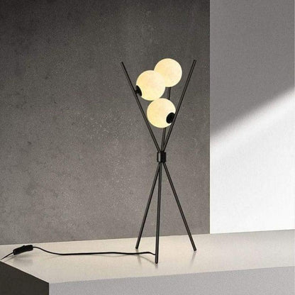 Design Tischlampe mit Kugel-Leuchten – Minimalistische LED Lampe im Skandi-Stil für Wohnzimmer, Büro & Schlafzimmer