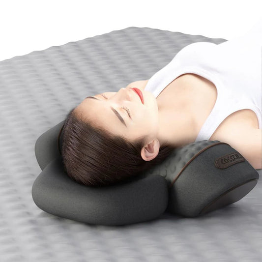 Elektrisches Nackenmassagekissen – Ergonomisches Wärmekissen mit Vibrationsmassage & USB-Aufladung