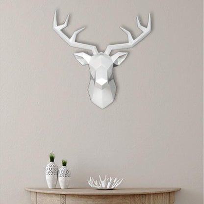 Großer nordischer Hirschkopf 3D Wandkunst