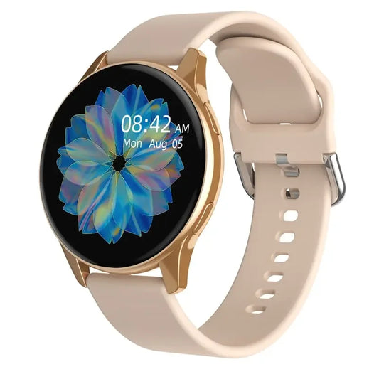 Elegante Damen Smartwatch mit AMOLED Display – Fitnessuhr mit Herzfrequenzmesser, IP67 Wasserschutz & 15 Tage Akkulaufzeit