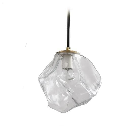 Moderne Pendelleuchte mit handgefertigtem Eiswürfel-Glasdesign – Individuelle Hängeleuchte für Küche, Esstisch & Wohnzimmer