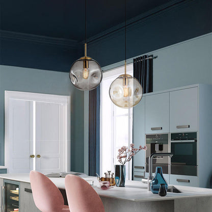 Moderne Glas Pendelleuchte im Blasendesign – Elegante Hängeleuchte mit Vintage Touch für Wohnzimmer, Esszimmer & Küche