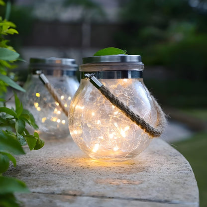 CrackJar Lamp - Crack Ball Glass Jar Garten-Baum-Hängelichter