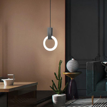 Moderne LED Ring Pendelleuchte – Goldene Hängelampe im minimalistischen Design für Esszimmer & Wohnzimmer