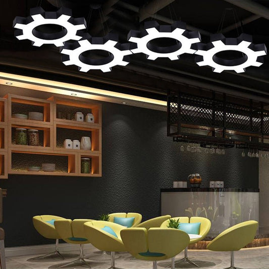 Zahnradförmige Gym Hängeleuchte - Metallische Moderne Stil LED Hängeleuchte Armatur