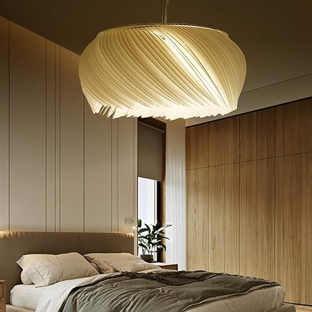 Design-Pendelleuchte mit skulpturalem Twist-Look – Moderne Hängelampe für Wohnzimmer, Lounge & kreative Räume