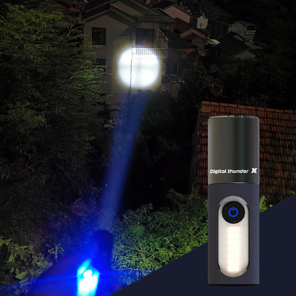 Multifunktionale LED-Taschenlampe mit Haken & Diffusor – Wiederaufladbar, wasserdicht & superhell für Outdoor & Notfälle